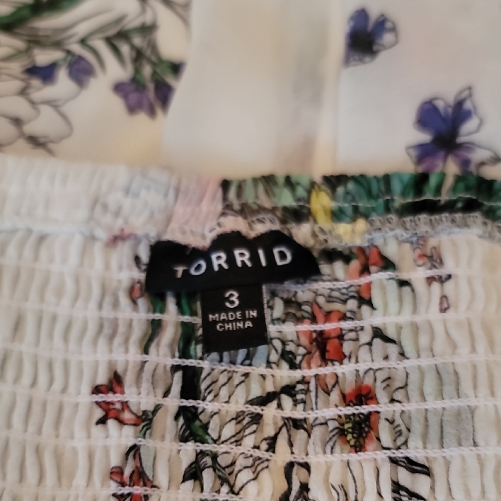 Torrid Multicolor Floral Smocked Dress 3 - Picture 2 of 4